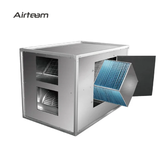 Système de ventilation d'unité de traitement d'air d'échangeur de chaleur de type armoire